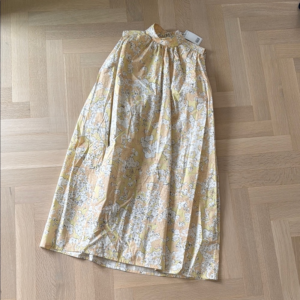 COS yellow patterned dress NWT Size US 6